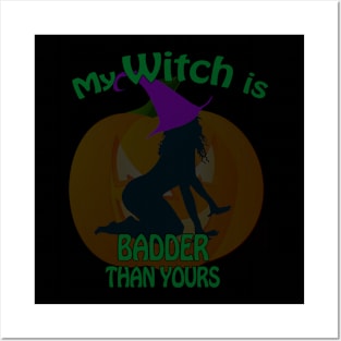 Sexy Halloween witch costume tshirt for men, women & couples Posters and Art